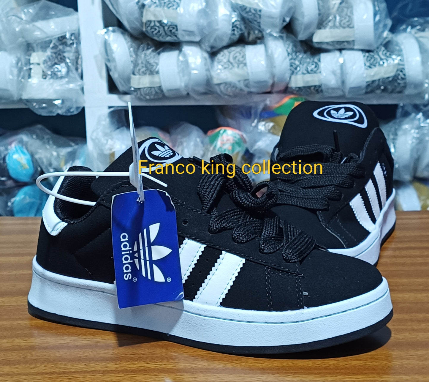 Adidas Campus - Black/White stripes