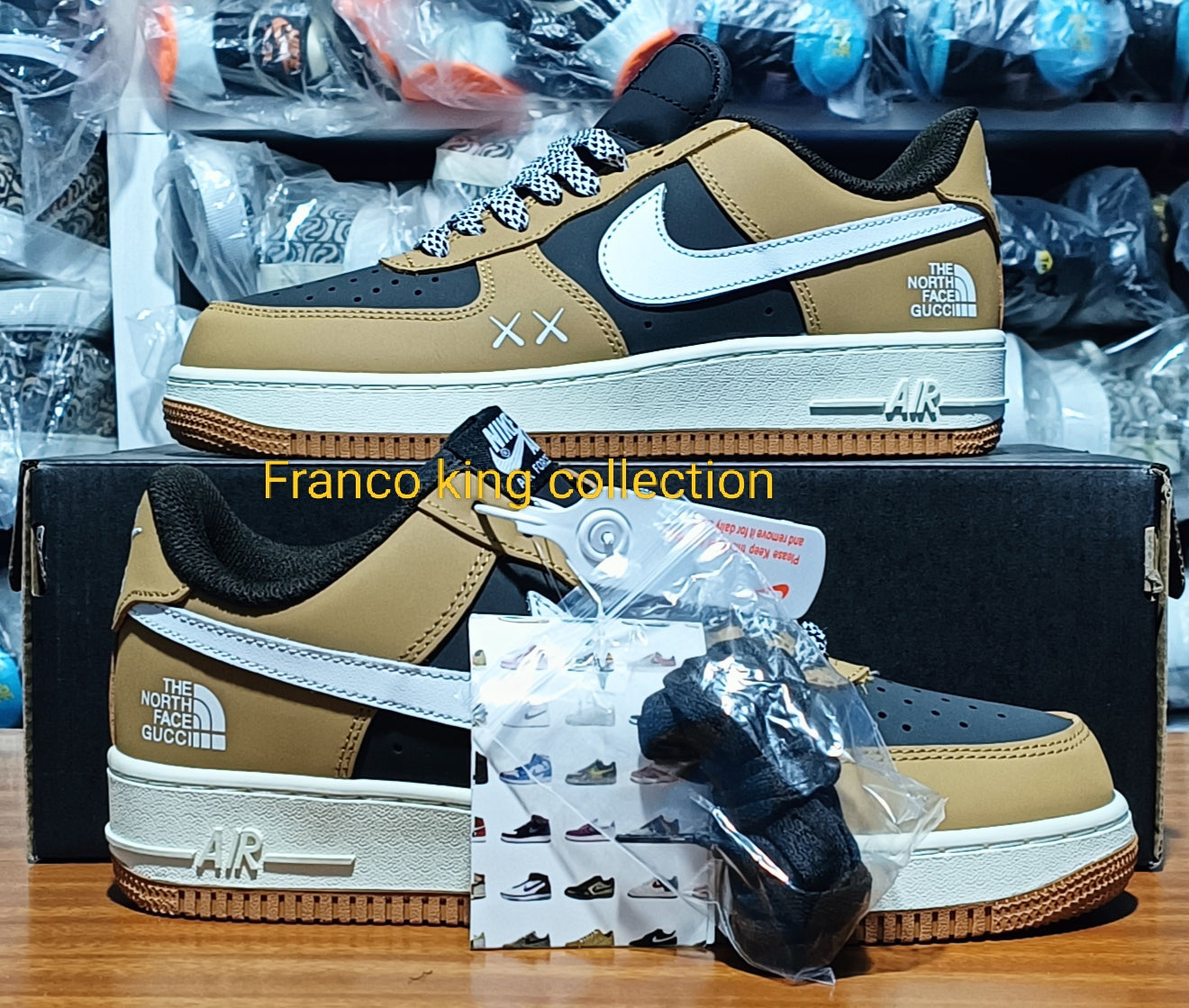 1. Airforce 1 customized - The north face