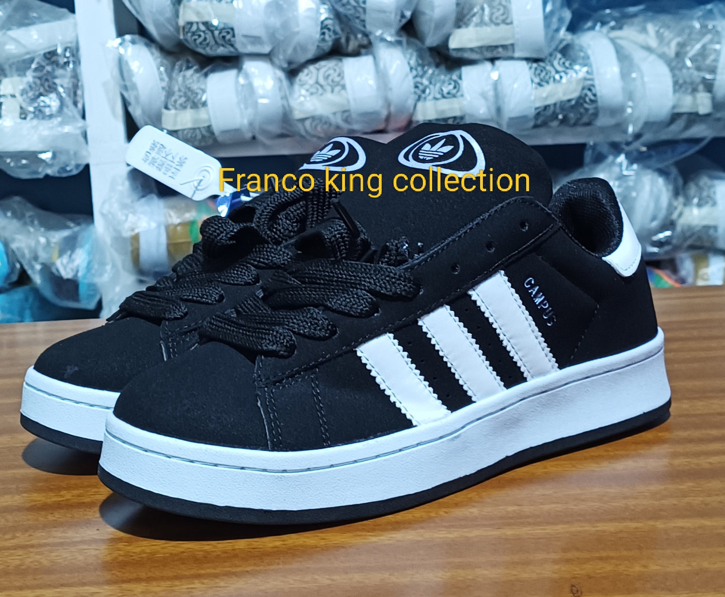 Adidas Campus - Black/White stripes