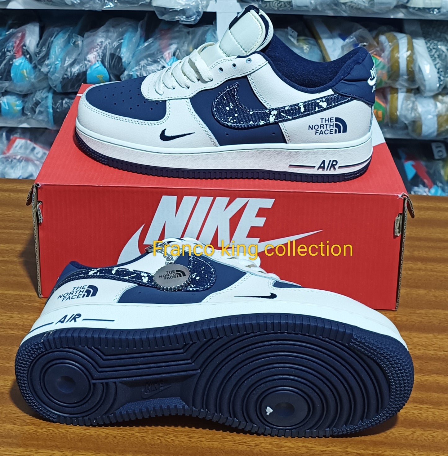 Airforce 1 North Face - Dark blue and white