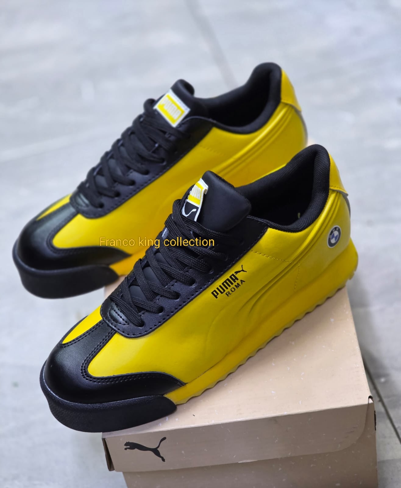 Puma Roma - black and yellow