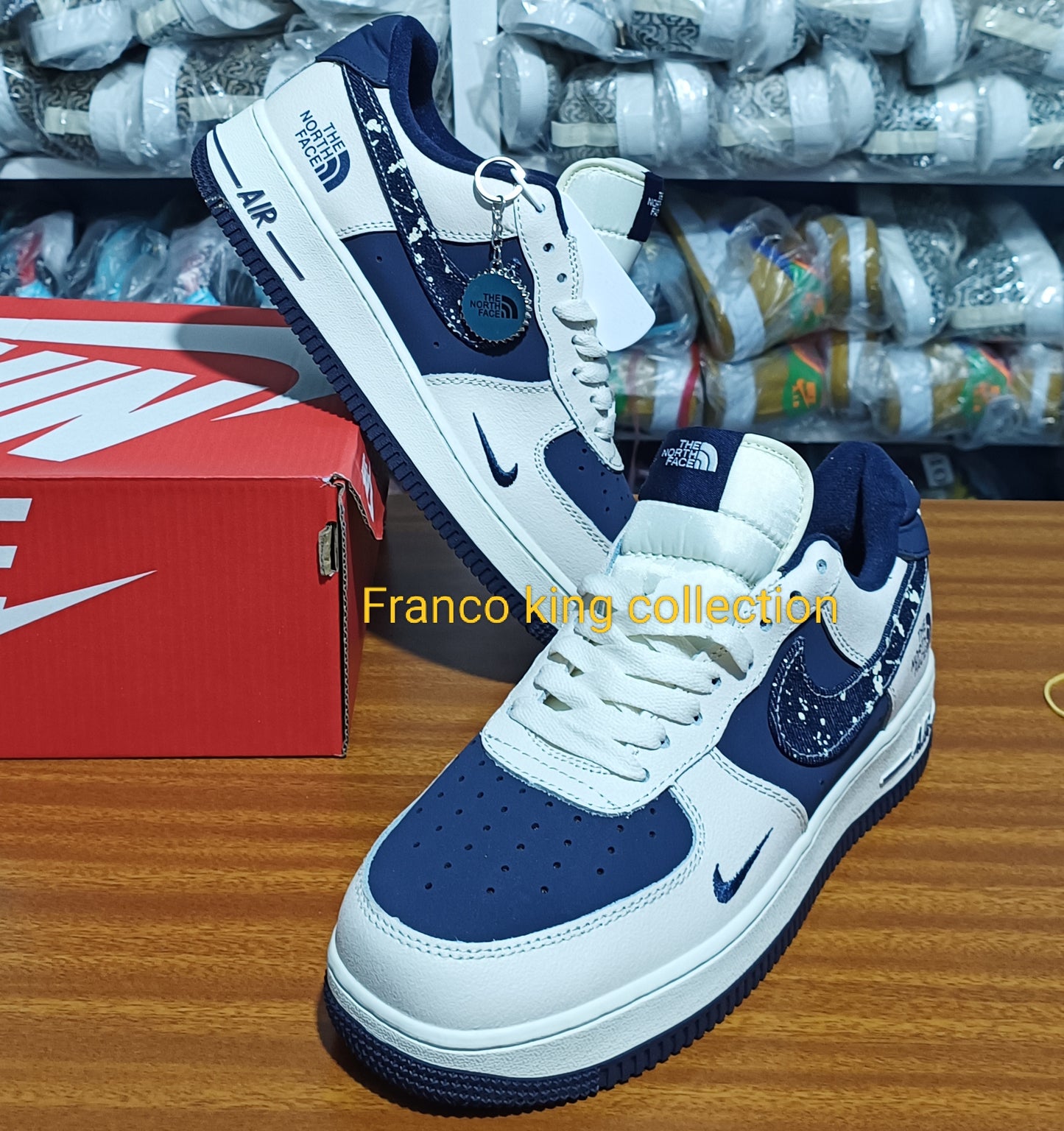 Airforce 1 North Face - Dark blue and white
