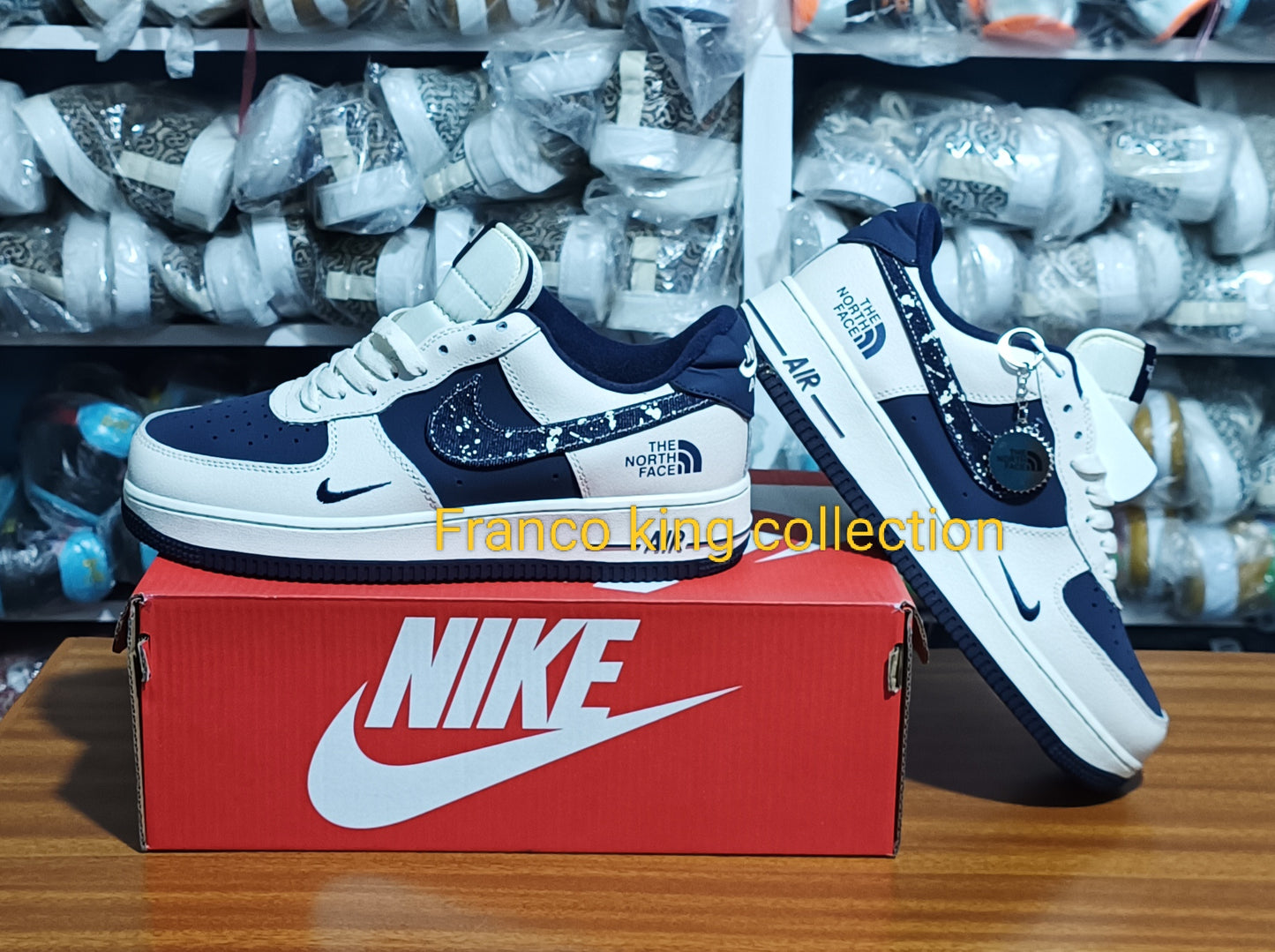 Airforce 1 North Face - Dark blue and white